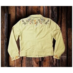 RALPH LAUREN EMBROIDERED WESTERN STYLE CANVAS JACKET- WOMEN'S SIZE MEDIUM